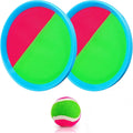 Sticky Ball Toys - Outdoor Play, Beach Toys, Throw And Ball Sets With 2 Paddles And 1Ball, Beach Play Set Playground Set For