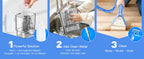 Carpet + Upholstery Cleaner Machine, 32Kpa Powerful Suction w/ 5 Cleaning Tools,Lightweight for Rug,Carpet,Car Seats,Pets,Stairs