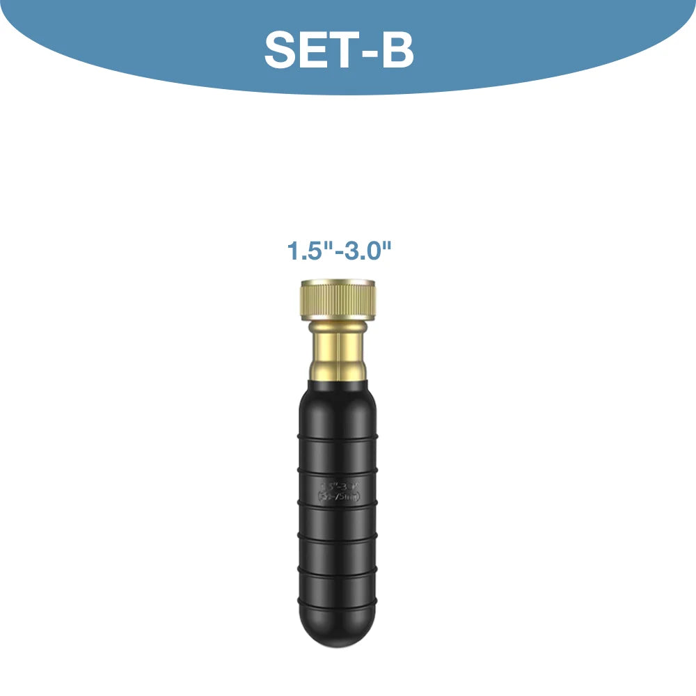 Drain Cleaning Tool, Pipe Unclogging Tool, For 1"-6" Pipes, Rubber Drain Bladder, Used To Unclog Bathroom, Sink, And Sewer Pipes