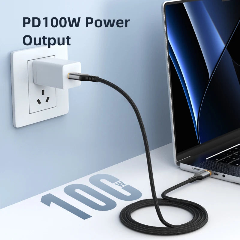 CABLETIME USB C to USB C Cable PD100W Type C Cable Alluminum Shell Braided 5A Fast Charging 480Mbps Fast Transmisson for Laptop iPhone 17