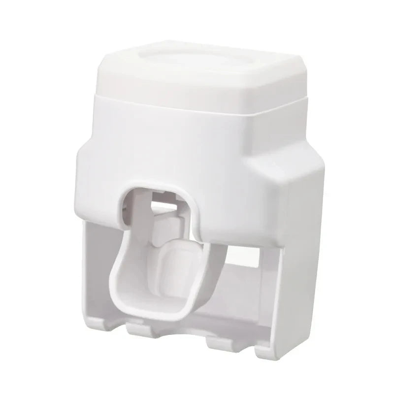 1pc Automatic Toothpaste Dispenser Creative Wall Mount and Small Toothbrush Holder Squeezer for Family Shower Bathroom
