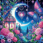 DIY Beautiful Night Diamond Art Painting Kits,Diamond Dots Art Paintings for Beginners and adults for Home Wall Decorate Gift