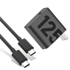125W TurboPower GaN Fast Charger USB C Laptop Wall Adapter With 3.3ft Type C Cable For Moto Edge 50 Ultra 30 Pro PD3.0 PPS Charging Block For MacBook Pro Air Samsung S26 S25 Lenovo
