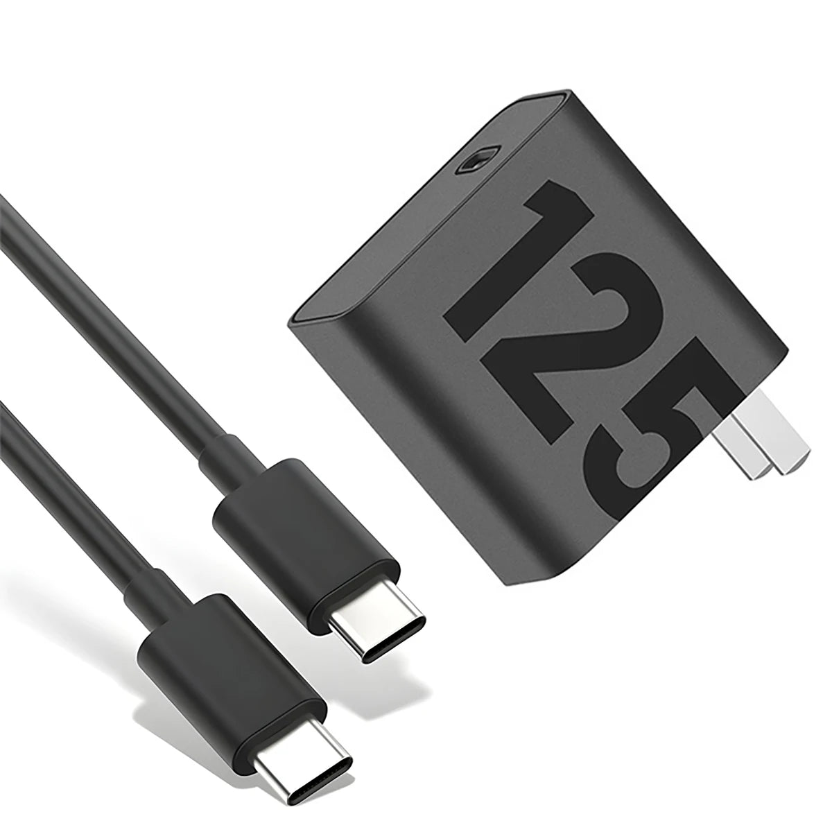 125W TurboPower GaN Fast Charger USB C Laptop Wall Adapter With 3.3ft Type C Cable For Moto Edge 50 Ultra 30 Pro PD3.0 PPS Charging Block For MacBook Pro Air Samsung S26 S25 Lenovo