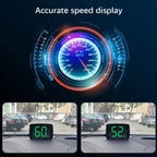 NEW Universal Car GPS Digital HUD Speedometer Dual Chips KMH MPH Reminder Meter HD LCD Display Plug Play For All Vehicle PH043