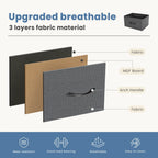 JHK Dresser For Bedroom With 4 Fabric Drawers Nightstand Wardrobe Steel Frame Closet For Clothes Storage Cabinet Of Furniture