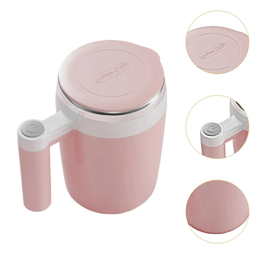 Auto Stirring Coffee Mug with Lid 400ml Birthday Gift Electric Mixing Cup for Tea Milk Hot Chocolate Coffee Women and Men