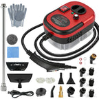 Portable Steam Cleaner 2500W 1200ML Handheld Air Conditioner Kitchen Hood High-Temperature 105°C Adjustable 6 Levels 20 Accessories Car Cleaning Machine Home Appliances