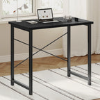 MCQ 31 Inch Standing Office Computer Desk Sturdy Metal Frame and Compact Modern Design with X-Shaped Gaming Writing Work and Study Desk for Home Office