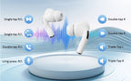 【pro】】ANC noise cancelling Bluetooth earphones, wireless earphones with transparent mode, sweat proof, perfect for work, travel