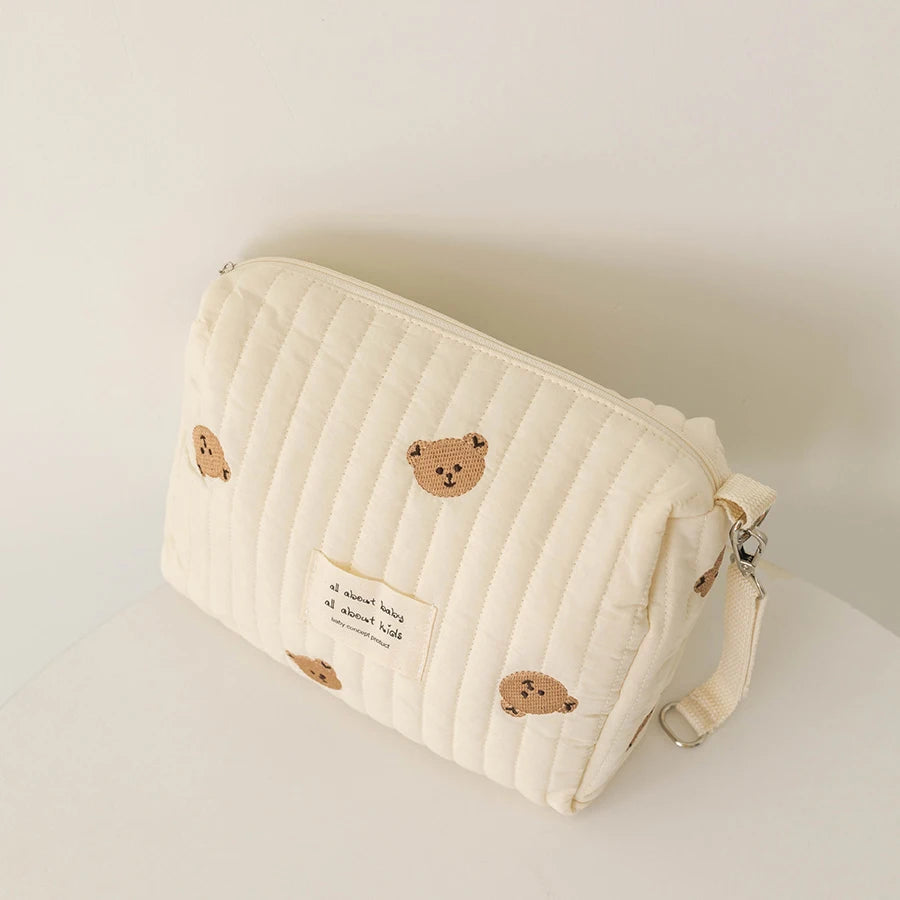 Mommy Bag Print Embroidery Mommy Bag Zipper Newborn Baby Diaper Bag Nappy Pouch Travel Stroller Storage Bags