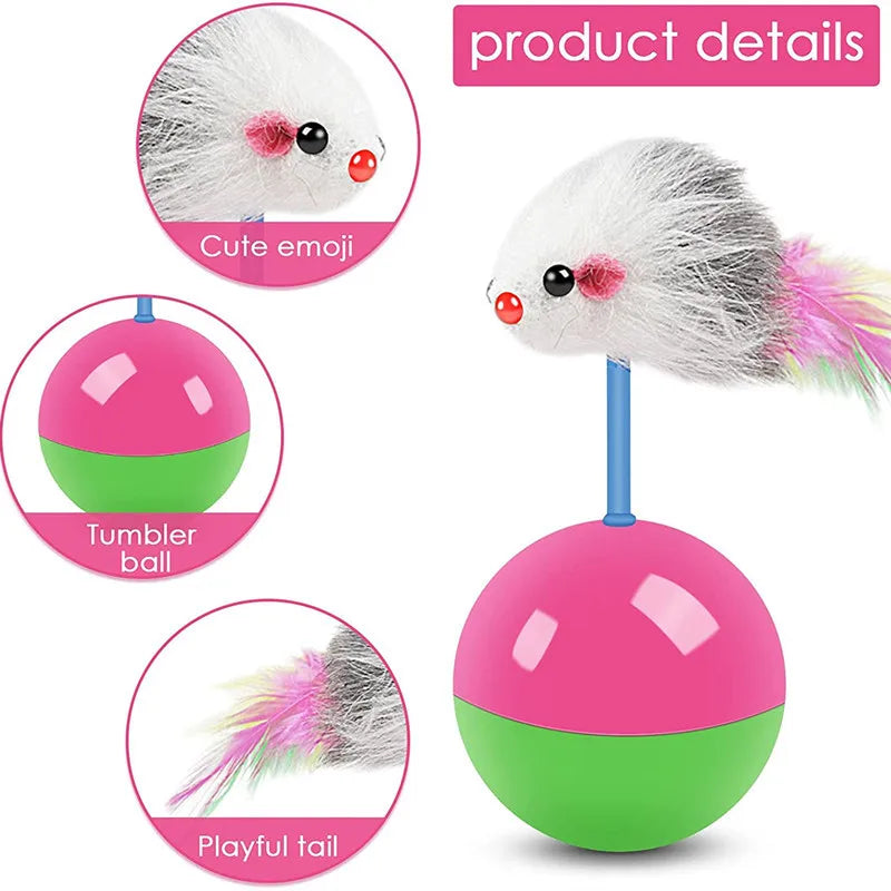 Cat Toy Tumbler Mouse Teasing Cat Deboredom Caged Mouse Toy Self Hilarious Deboredom Cat Toy Pet Toys