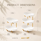2/3-Tier Plastic Fruit Bowl Stand with Metal Frame, Large Capacity Countertop Fruit Basket for Fruits, Vegetables, Bread, Snacks & Desserts, Kitchen Counter Organizer