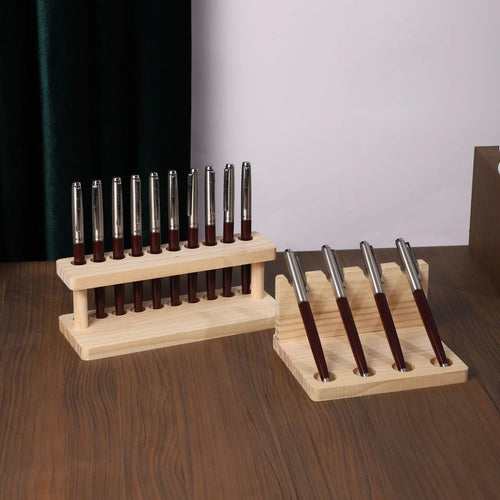 1PC Walnut Wood Multifunction Desk Organizer - Pen Holder, Phone Stand & Storage Solution for Office and School