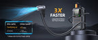 4-IN-1 Car Jump Starter with Air Compressor Peak 5000A Auto Battery Booster 150PSI Air Pump Portable Power Bank Tire Inflator