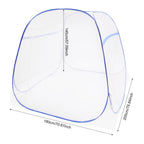 1.8M Blue Bed Cover Total Enclosed Anti-Mosquito Bed Canopy with Storage Bag Triple Door Double Zip Design Easy Installation
