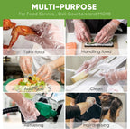 500 Pack Disposable Plastic Gloves Clear
