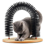 Arch Cat Self Groomer Brush, Cat Rubbing Massager Arch Door, Cat Scratching Pad Pet Hair Remover Grooming Toy