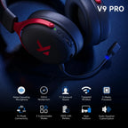 MCHOSE V9 Pro Wireless Gaming Headset 7.1Surround Sound Headphones Noise Canceling Mic Low Latency Lightweight for PS5 PC SWITCH