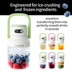 Holidays and Birthdays Blender for Shakes & Smoothies! ZHENMI BPA-Free Cordless Blender, 33oz, Ice Crushing, USB Rechargeable,