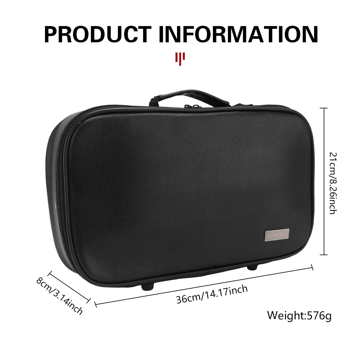 Barber Electric Clipper Bag Black Salon Hairdressing Tool Storage Bag Carrying High-capacity Travel Shaver Organizer Box Holder