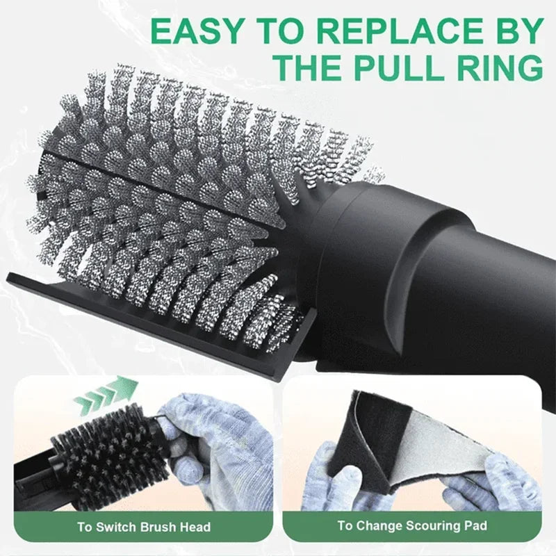 Electric BBQ Cleaning Brush, Rotating BBQ Cleaning Tool, 3 Speed Settings, 2600mAh, Suitable for Outdoor BBQ Grills, Steam BBQ Cleaning Brush Accessories