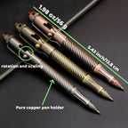 1Pc Brass Pen with Tungsten Steel Nib, Heavy Metal Feel, Retro Design, for Business and Office Use, Rotating and Retractable, Suitable for Students/Organizations, Holiday Gifts, Valentine's Day, Back-To-School Season, School