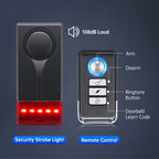 Wireless Car Vibration Burglar Alarm With Light 108dB Loud Car Door And Window Anti Theft Alarm Bike Motorcycle Security Alarm