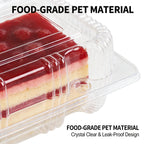 50Pcs Clear Plastic Food Containers - Disposable Clamshell Boxes for Fruit Salad Sandwich Dessert Takeout Picnic Party