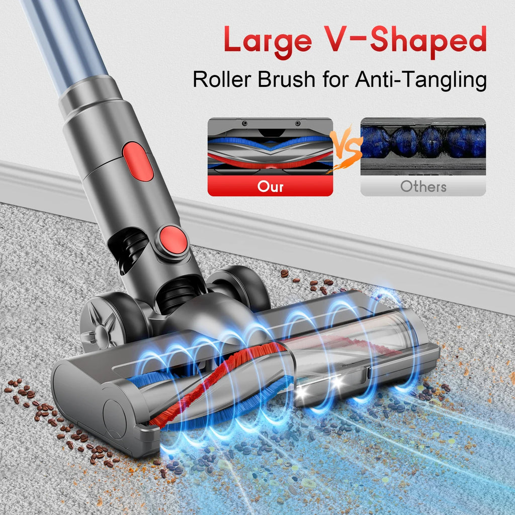 Honki Cordless Vacuum Cleaner 78KPA 45Mins 6*2200mAh Lightweight Stick Vacuum Cleaner for Home Hardwood Floor Carpet Pet Hair