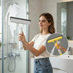 3 in 1 Window Cleaning Squeegee Multi Function Glass Mirror Wiper with Spray Bottle Microfiber Scrub Household Car Cleaner Tools