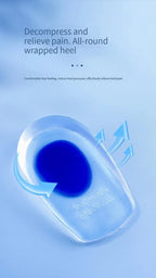 1 Pair Silicone Heel Pad Thickened Sports Cushioning U-Shaped Half Size Pad Non-Slip Invisible Inner Increase Insole