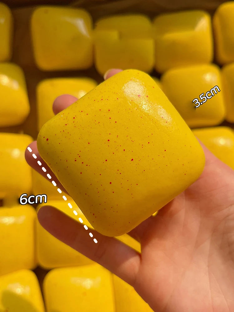 1J-Squishy Simulated Square Bread Squeeze Toy Slow Rising Small Toast Stress Relief Sensory Fidget Toys For Anxiety Adhd Adults