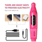 6 In 1 Electric Nail Drill Set Portable Nail Grooming Tool Includes Drill Bits Power Cord Suitable for Nail Filing and Buffing
