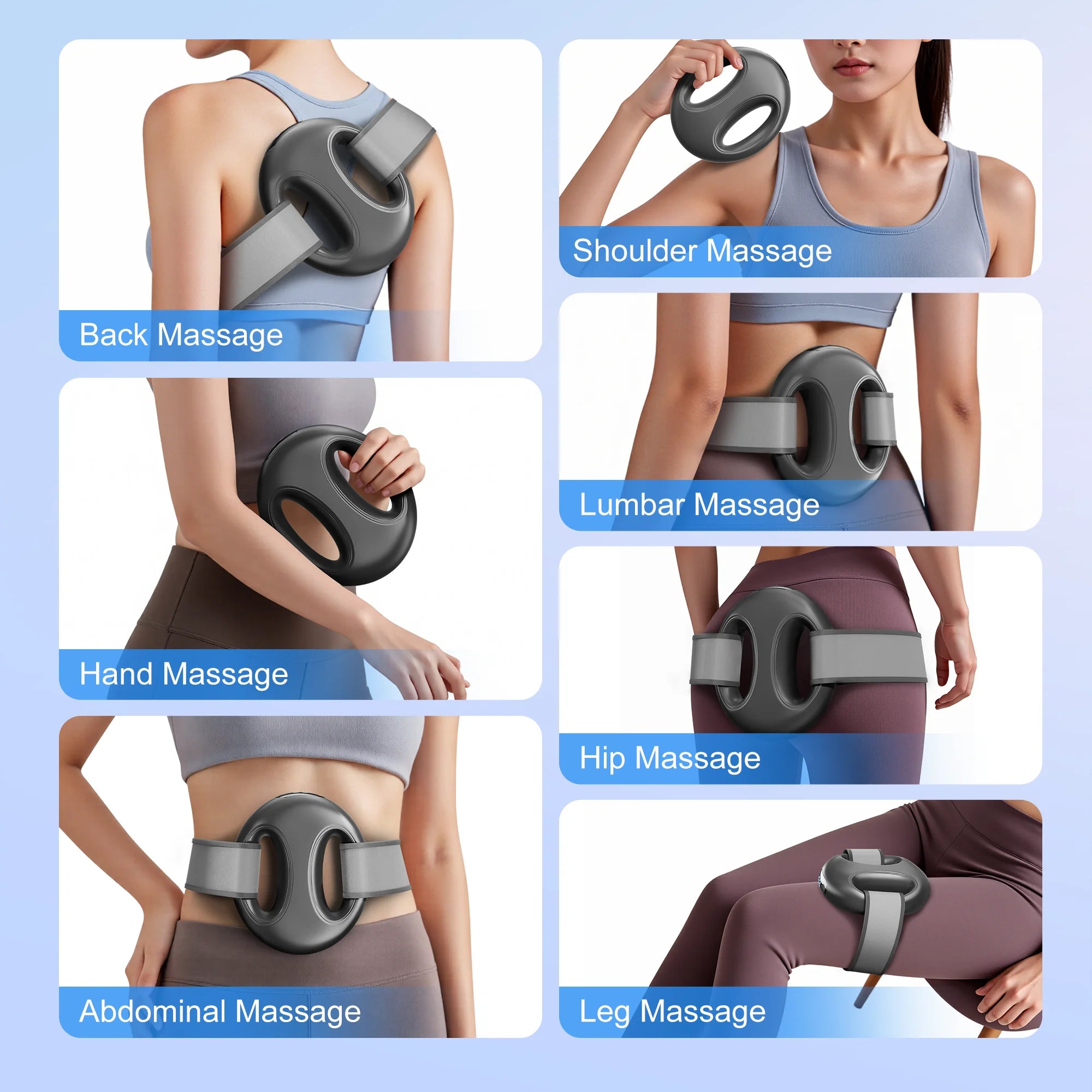 Portable Mini Fascia Ring Massager, Bionic High Frequency Vibration, Comfortable Multifunctional Muscle Massage Tool for Deep Tissue Relief