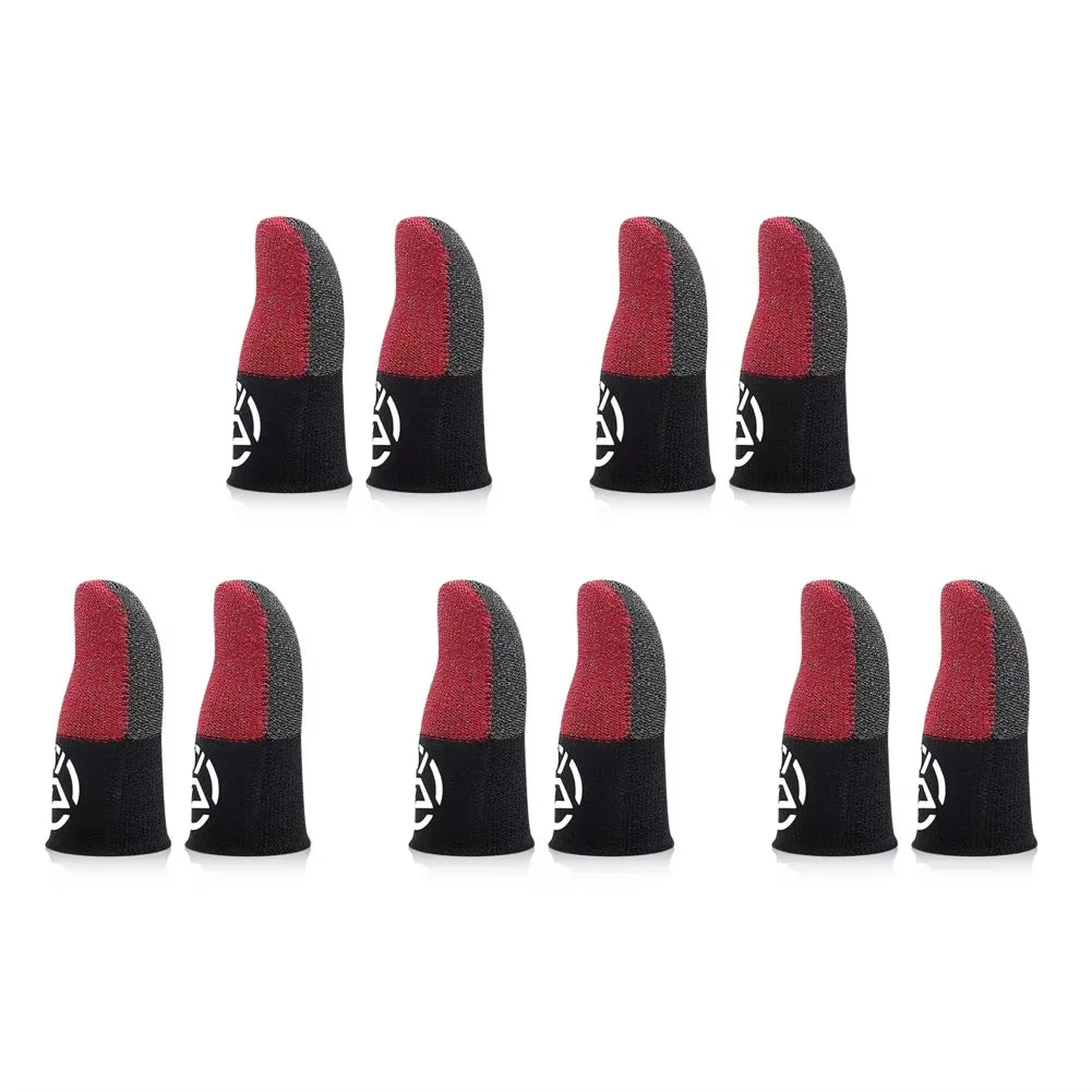 5 Pairs Gaming Finger Sleeves For Sweaty Hands Mobile Game Fingertip Gloves Anti-slip Touch Screen Finger Sleeve