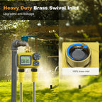 Insoma Dual Outlets Water Timer Home Garden Automatic Watering Irrigation System with Brass Inlet for Outdoor