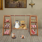 3-Tier Solid Wood Dessert Stand 6KG Load Capacity Detachable Wooden Cupcake Display Rack for Wedding Birthday Party