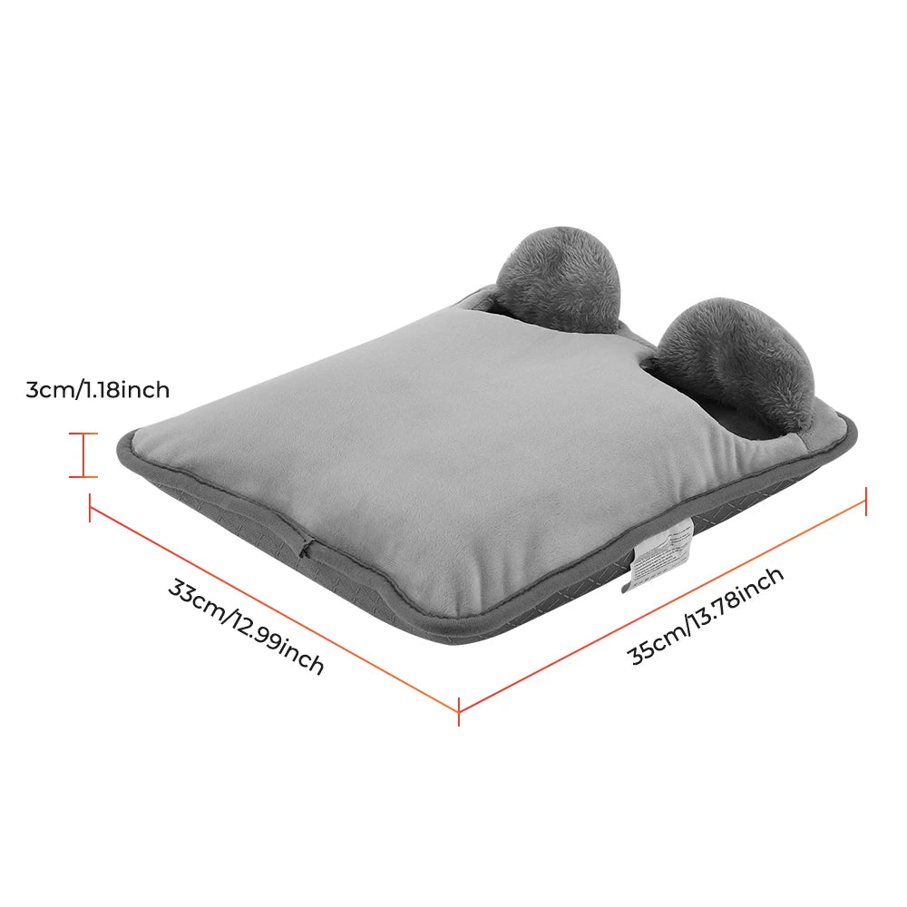 Electric Heating Foot Pad Washable Feet Warmer Household Soft Plush Thermal Heating Blanket Foot Warming Mat Home Office Bedroom
