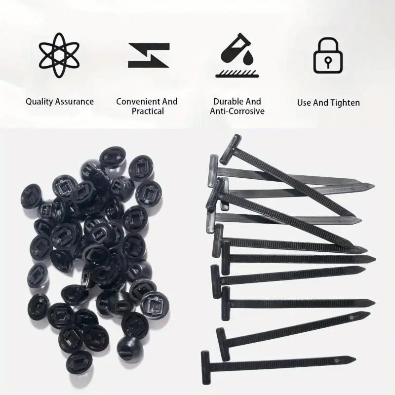 Cable Tie Buckle Fixed Through The Core Nail Cable Tie Buckle Mudguard Fender Inner Lining Trunk Buckle