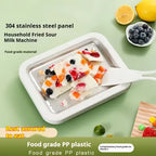 Household Ice Cream Maker Pan with 1 Scraper Instant Rolled Ice Cream Maker DIY Sorbet Frozen Yogurt Maker Ice Stir Fry Machine