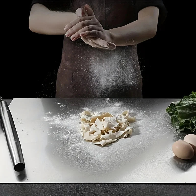 Stainless Steel Cutting Boards for Kitchen, Kneading Cutting Board Mats, Metal Cutting Board for Meat, Fruits, Vegetables, Bread, and Baking Small Cutting Boards