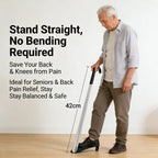 Long Handle Shoe Horn Set of 2, 13 & 16 Inch, High Quality Metal with Ergonomic Handle, Makes Putting on Shoes Effortless