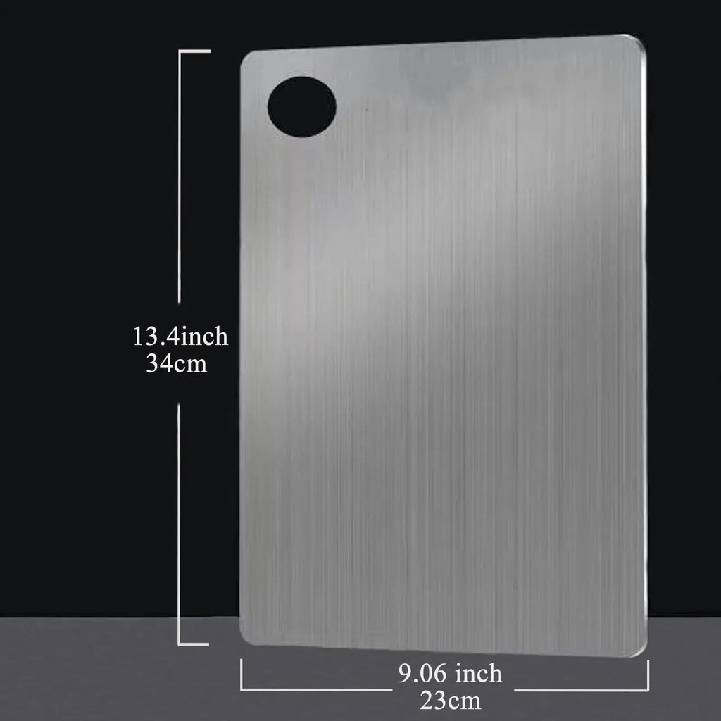 304 Food Grade Stainless Steel Cutting Board Thickened Double Sided Portable Kitchen Chopping Board for Fruit And Meat