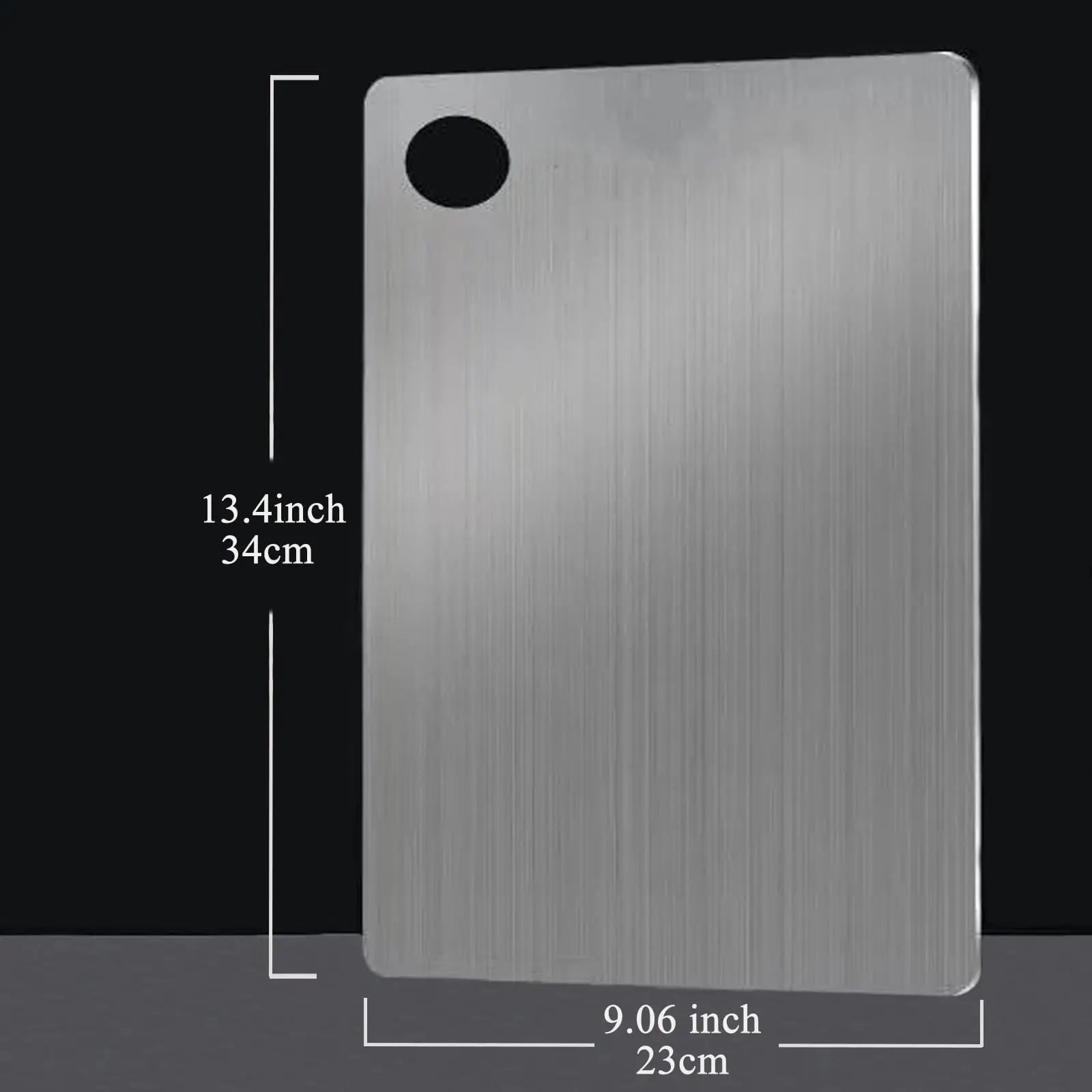 304 Food Grade Stainless Steel Cutting Board Thickened Double Sided Portable Kitchen Chopping Board for Fruit And Meat
