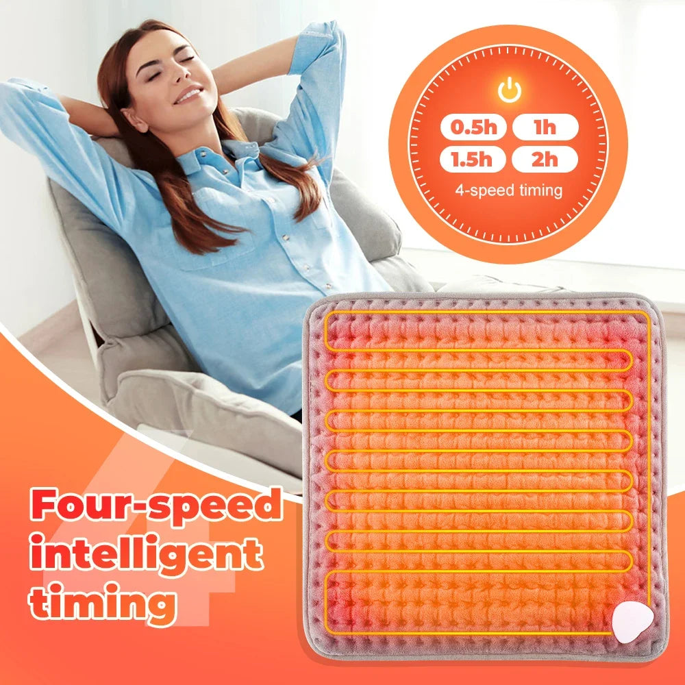 Electric Heating Foot Pad Washable Feet Warmer Household Soft Plush Thermal Heating Blanket Foot Warming Mat Home Office Bedroom