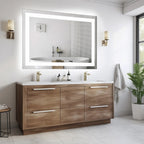 JHK 36"x 24"LED Bathroom Vanity Mirror for Wall Memory Function Tempered Glass with Front Light and Backlit For Living Room