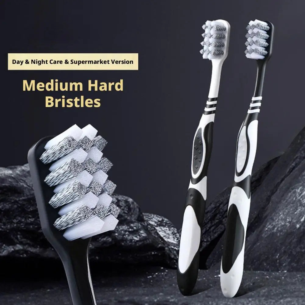 2/6/10PCS Hard Bristle Toothbrush Deep Cleaning Adult Dental Care Teeth Whitening Stain Removal Oral Care Toothbrush
