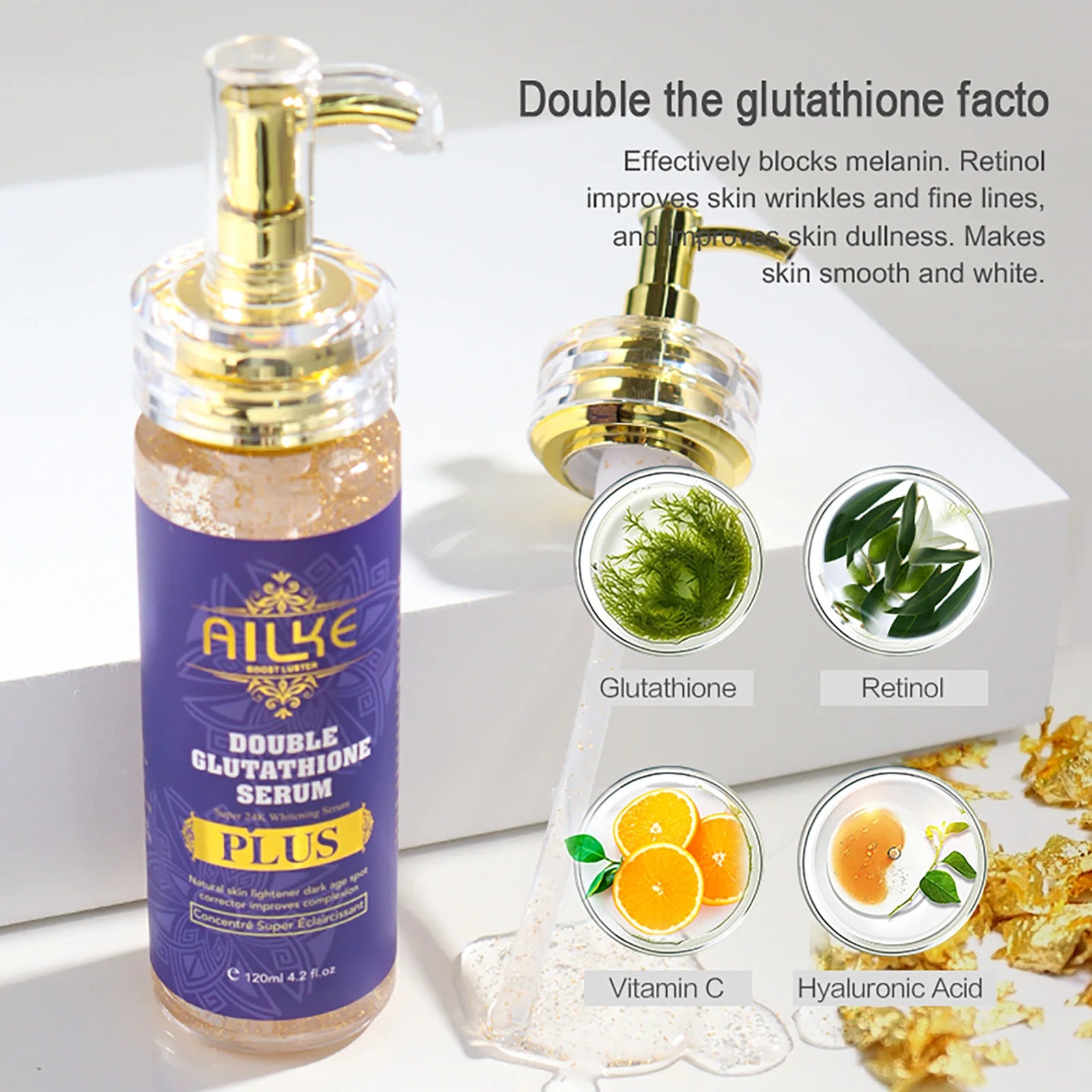 AILKE Anti-Black Spots Serum, Brightening Essence for an Even & Radiant Complexion, Reduce Freckles, Pigmentation, 120 ml