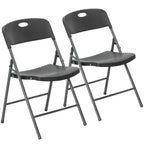 JHK 2/4/6 Pack Plastic Stackable Folding Chairs Portable Dining Chairs Set Heavy Duty with Ergonomic Back Easy to Use for Home